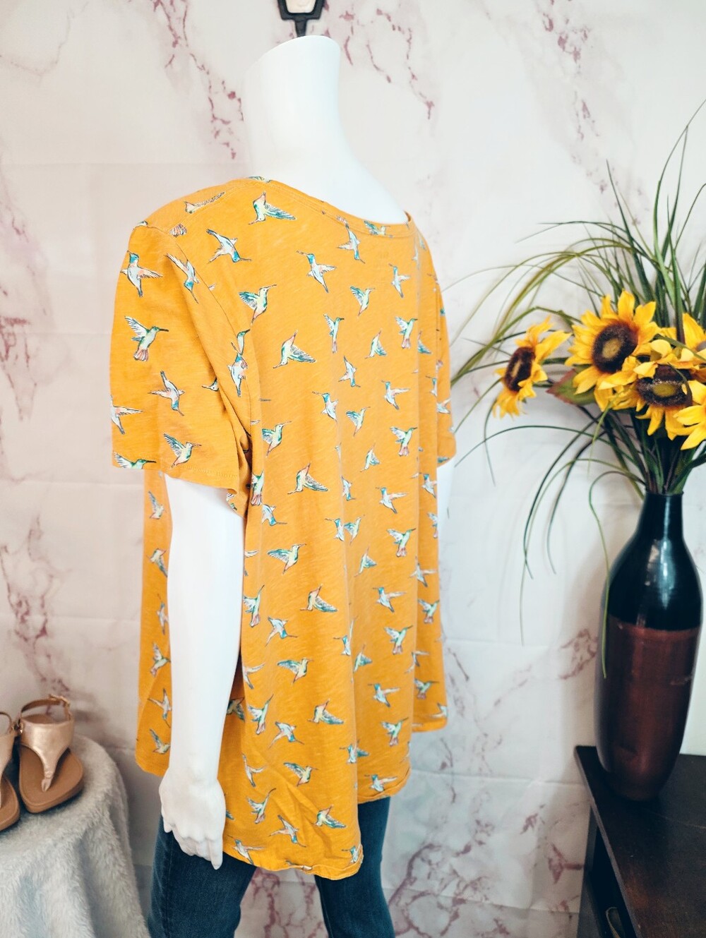 Lane Bryant & EVRI Plus Size 22 24 2X Tank Tee Bundle Bird Print Set - Picture 11 of 12